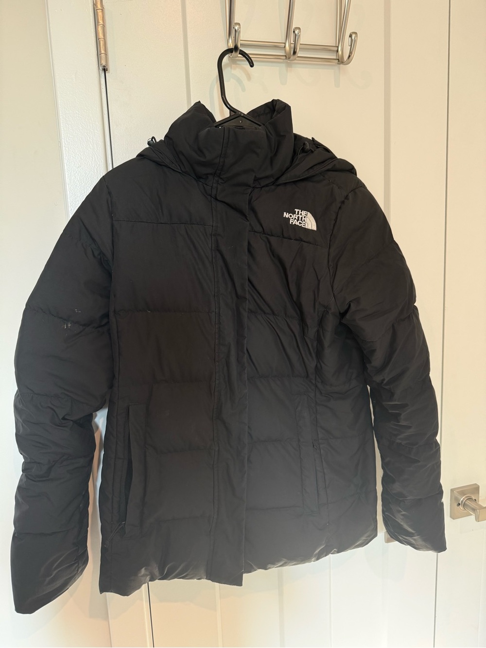 The North Face Black Puffer Hooded Coat